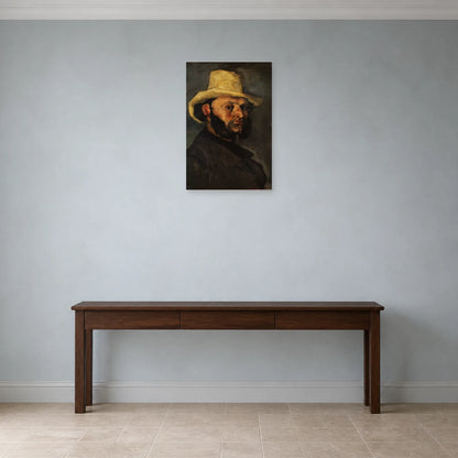 Tableau Gustave Boyer au chapeau de paille – Paul Cézanne dans une entrée ou un couloir - Art Virtuoso