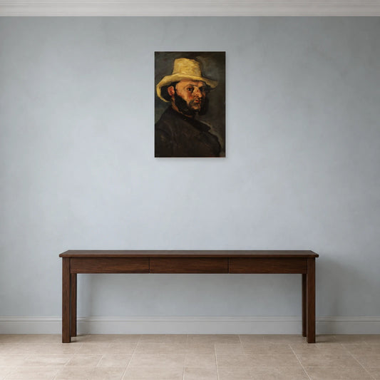 Tableau Gustave Boyer au chapeau de paille – Paul Cézanne dans une entrée ou un couloir - Art Virtuoso