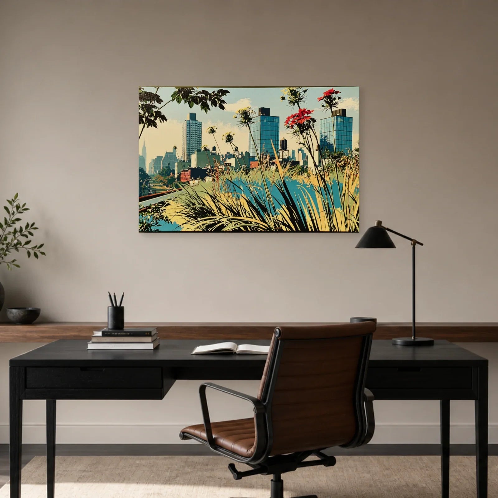 Tableau High Line New York - Jardin Suspendu - tableau New York dans un bureau - Art Virtuoso