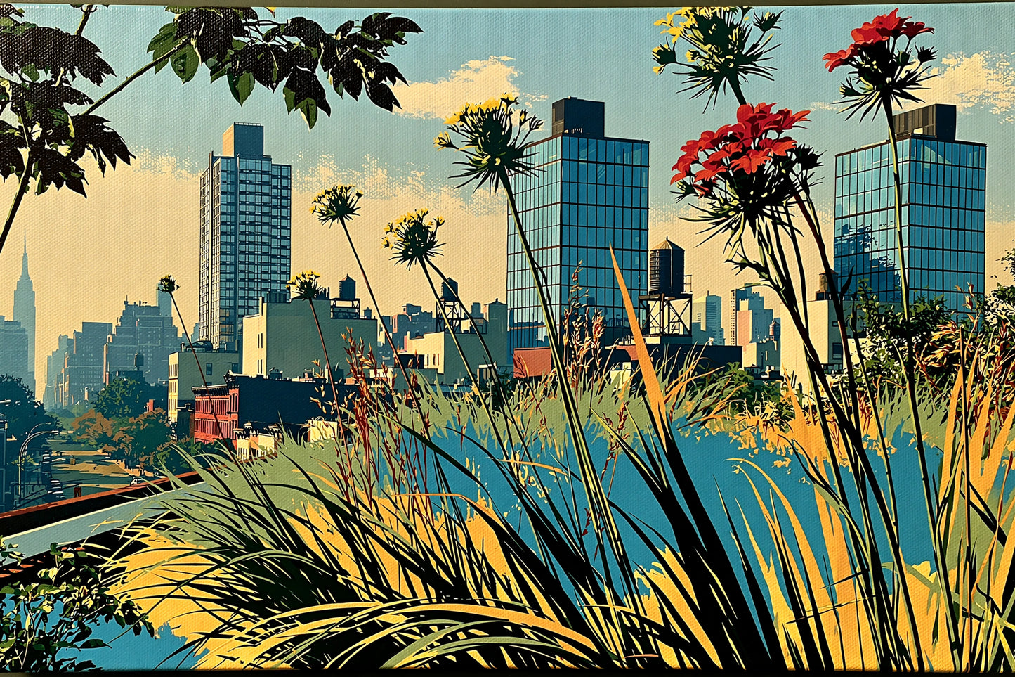 Tableau High Line New York - Jardin Suspendu - format S - Art Virtuoso