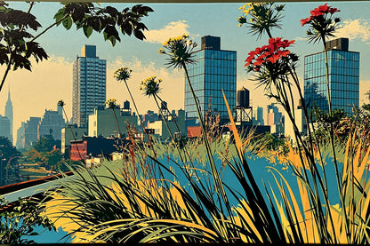 Tableau High Line New York - Jardin Suspendu - format XXL - Art Virtuoso