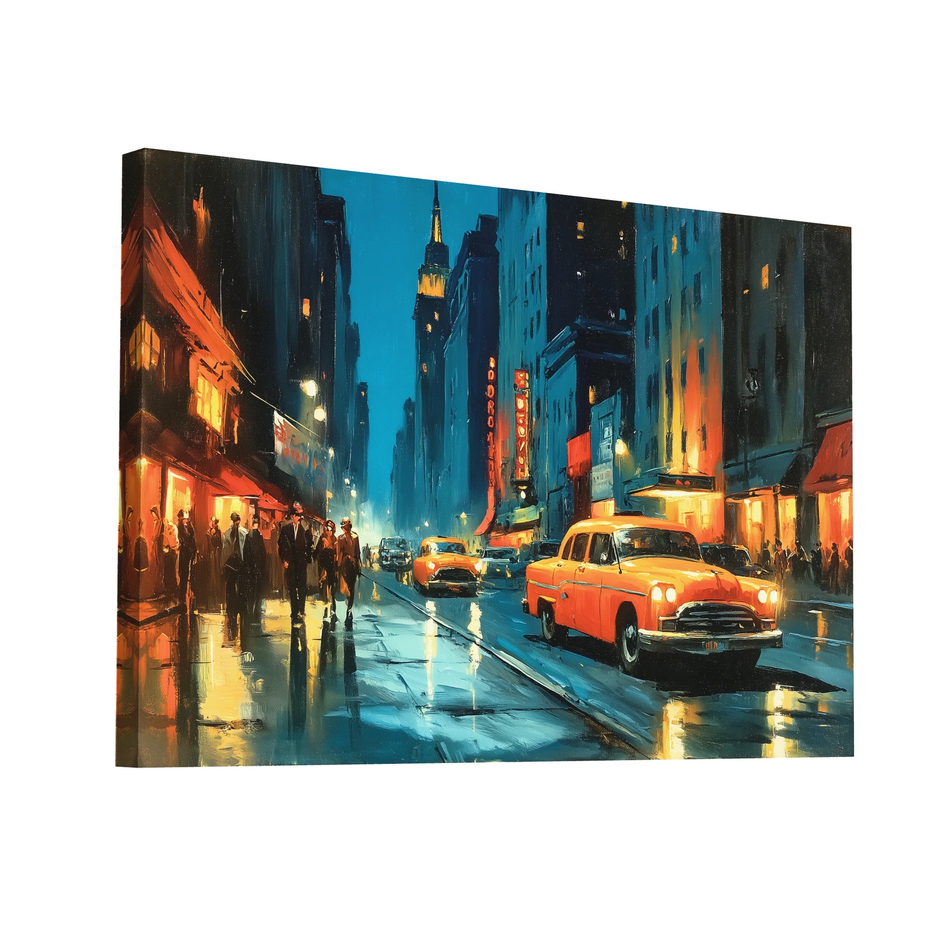 Product Hero 3D WebP Tableau Horizontal New York : Rue Vintage - Art Virtuoso