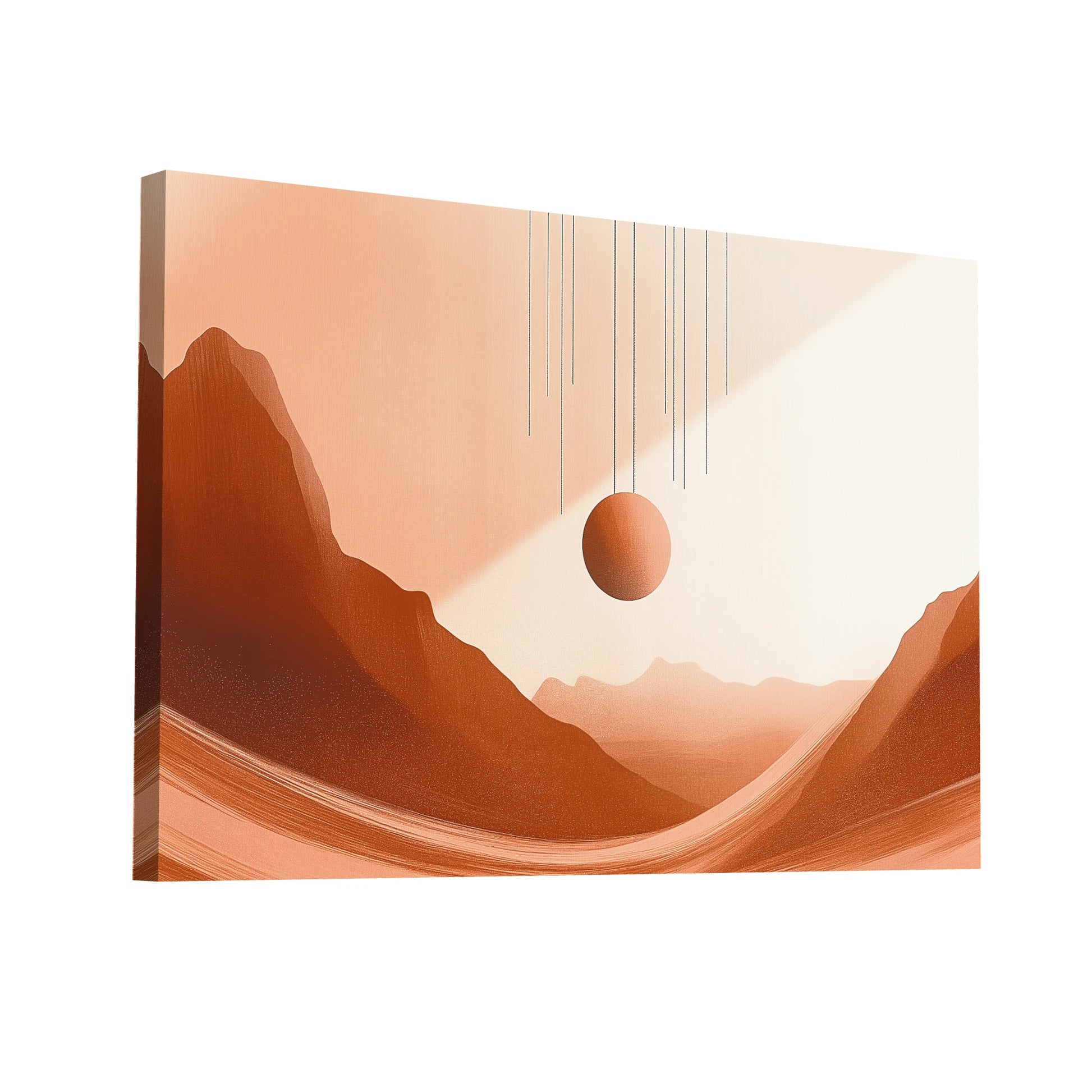 Product Hero 3D WebP Tableau Horizontal Terracotta - Horizons Mystérieux - Art Virtuoso