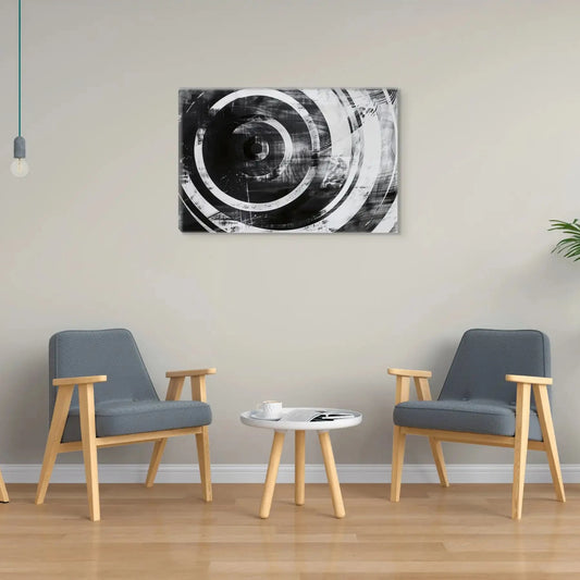 Tableau Horloge Abstrait - Fusion Intemporelle Art Virtuoso