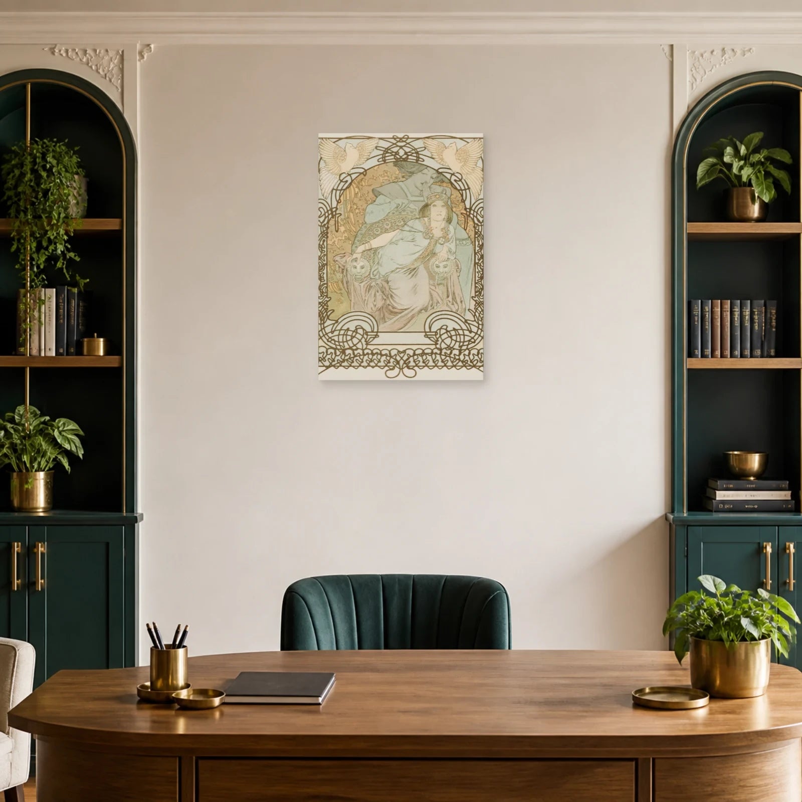 Tableau Ilsée, Princesse de Tripoli – Alphonse Mucha dans un bureau - Art Virtuoso