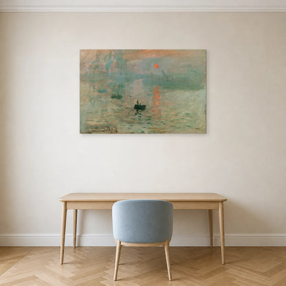 Tableau Impression, soleil levant – Claude Monet dans un bureau - Art Virtuoso