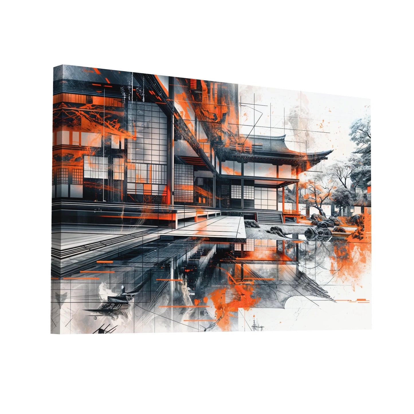Product Hero 3D WebP Tableau Japonais Contemporain - Art Virtuoso