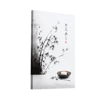 Product Hero 3D WebP Tableau Japonais Noir et Blanc - Art Virtuoso
