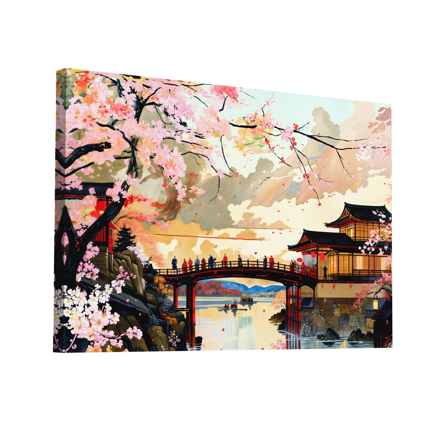 Product Hero 3D WebP Tableau Japonais Traditionnel - Pont de Kyoto - Art Virtuoso