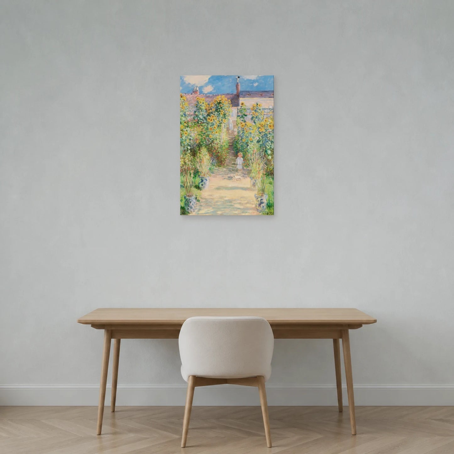 Tableau Le Jardin de l’artiste à Vétheuil – Claude Monet dans un bureau - Art Virtuoso
