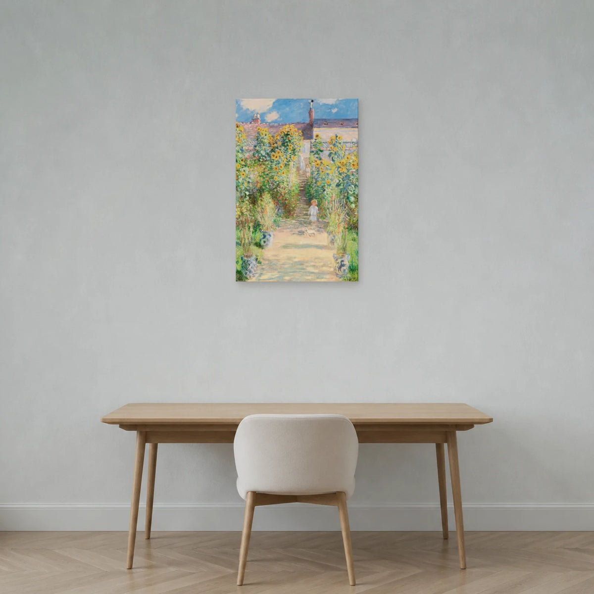 Tableau Le Jardin de l’artiste à Vétheuil – Claude Monet dans un bureau - Art Virtuoso