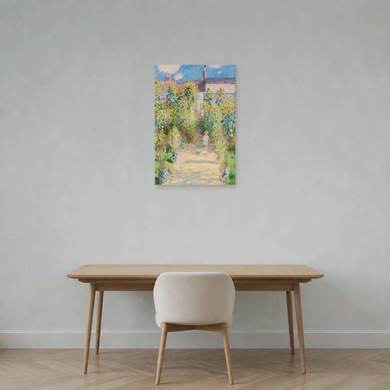 Tableau Le Jardin de l’artiste à Vétheuil – Claude Monet dans un bureau - Art Virtuoso