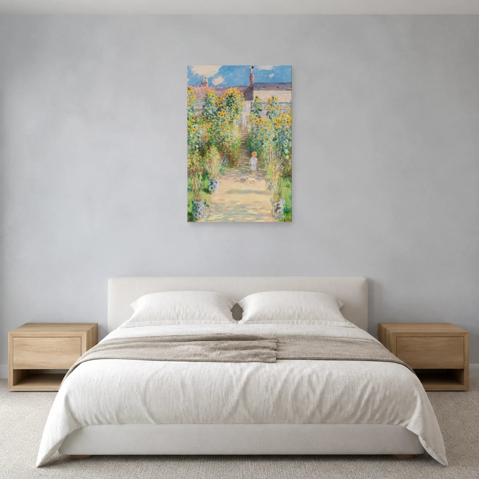Tableau Le Jardin de l’artiste à Vétheuil – Claude Monet dans une chambre - Art Virtuoso