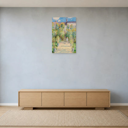 Tableau Le Jardin de l’artiste à Vétheuil – Claude Monet dans une entrée ou un couloir - Art Virtuoso
