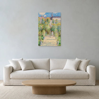 Tableau Le Jardin de l’artiste à Vétheuil – Claude Monet dans un salon - Art Virtuoso