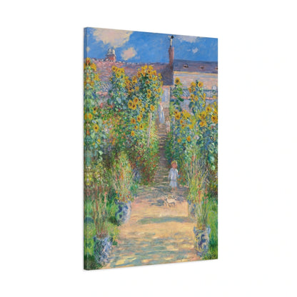 Tableau Le Jardin de l’artiste à Vétheuil – Claude Monet - toile 3D avec bords imprimés - Art Virtuoso
