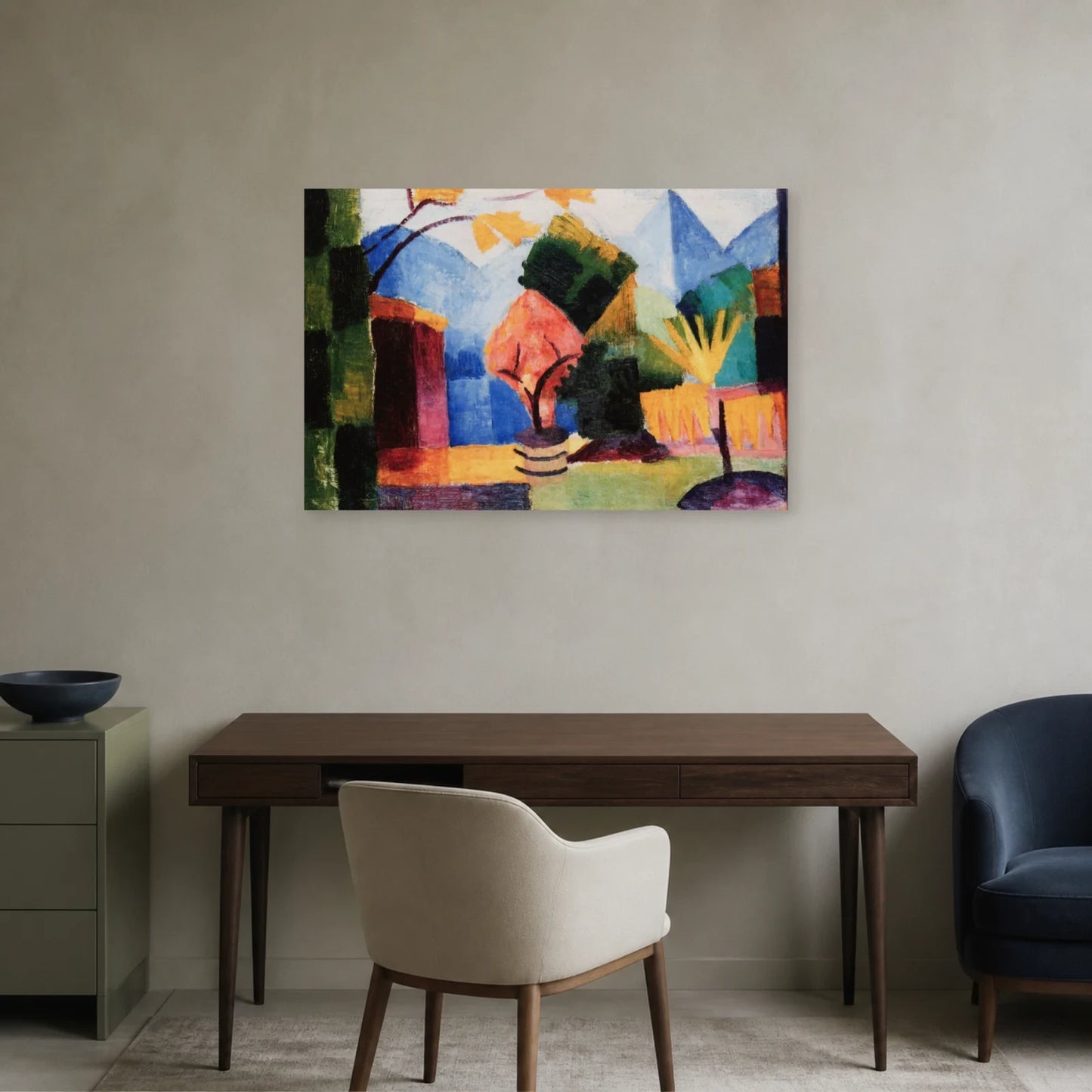 Tableau Jardin au lac de Thoune – August Macke dans un bureau - Art Virtuoso