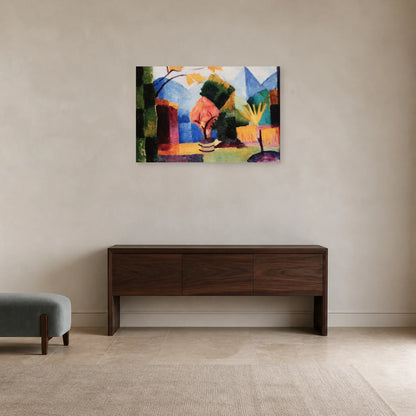 Tableau Jardin au lac de Thoune – August Macke dans une entrée ou un couloir - Art Virtuoso