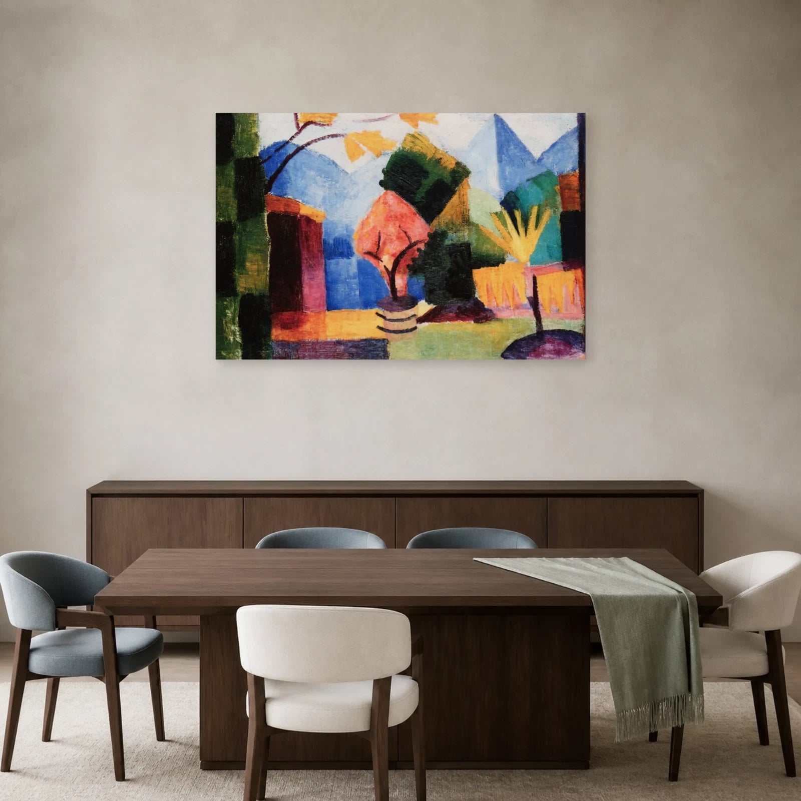 Tableau Jardin au lac de Thoune – August Macke dans une salle à manger - Art Virtuoso