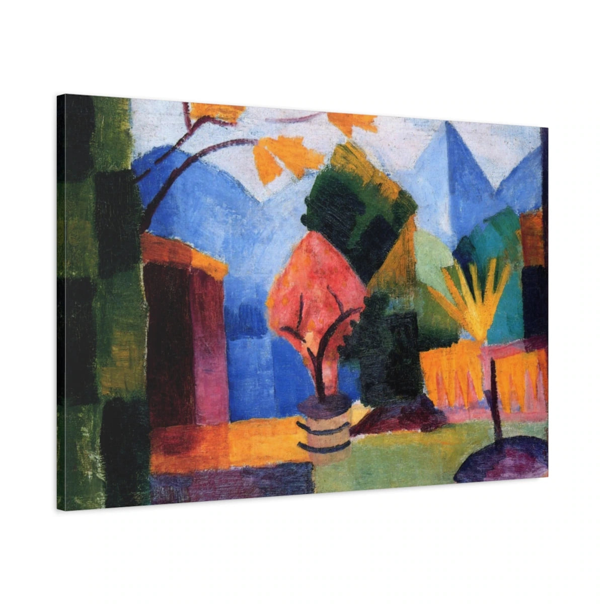 Tableau Jardin au lac de Thoune – August Macke - toile 3D avec bords imprimés - Art Virtuoso