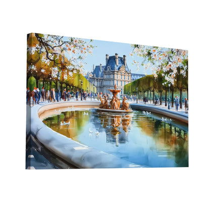Product Hero 3D WebP Tableau Jardin des Tuileries – Fontaine d’Émeraude et Allées Royales - Art Virtuoso