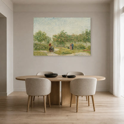 Tableau Jardin avec couples d’amoureux : square Saint-Pierre – Vincent van Gogh dans une salle à manger - Art Virtuoso
