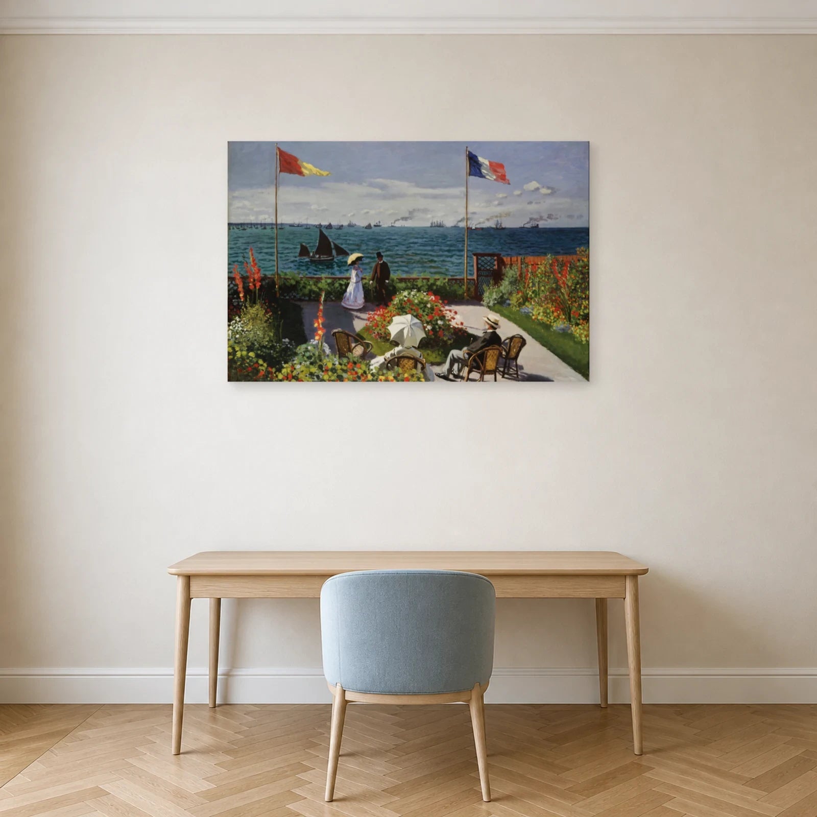 Tableau Le Jardin à Sainte-Adresse – Claude Monet dans un bureau - Art Virtuoso