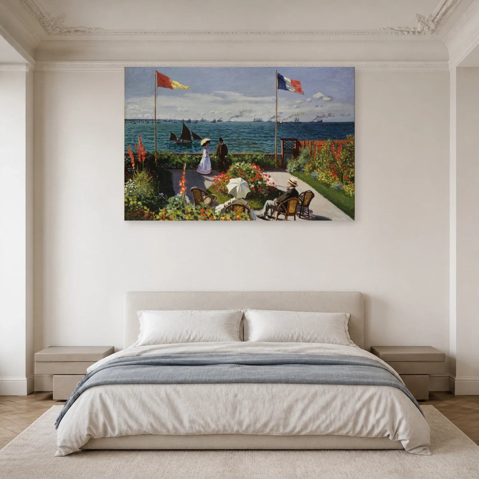 Tableau Le Jardin à Sainte-Adresse – Claude Monet dans une chambre - Art Virtuoso