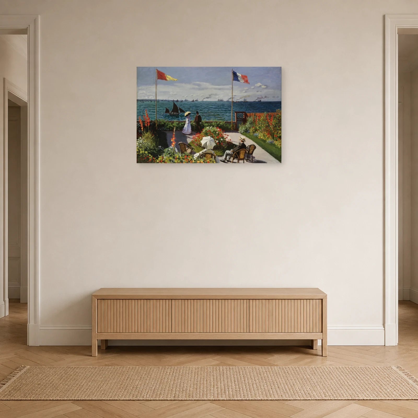 Tableau Le Jardin à Sainte-Adresse – Claude Monet dans une entrée ou un couloir - Art Virtuoso