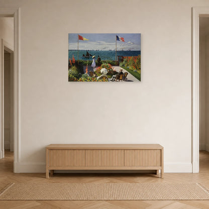 Tableau Le Jardin à Sainte-Adresse – Claude Monet dans une entrée ou un couloir - Art Virtuoso
