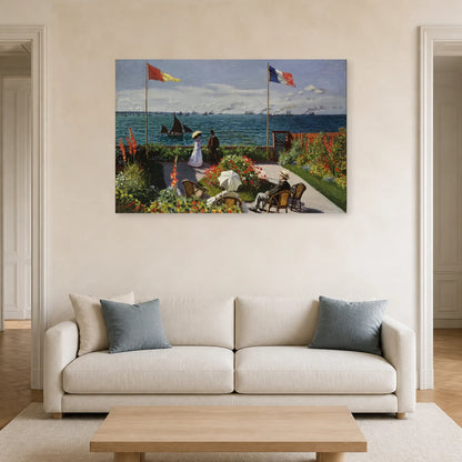 Tableau Le Jardin à Sainte-Adresse – Claude Monet dans un salon - Art Virtuoso