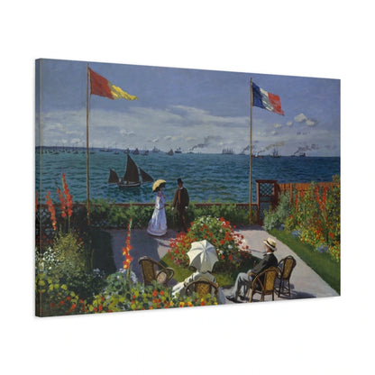 Tableau Le Jardin à Sainte-Adresse – Claude Monet - toile 3D avec bords imprimés - Art Virtuoso