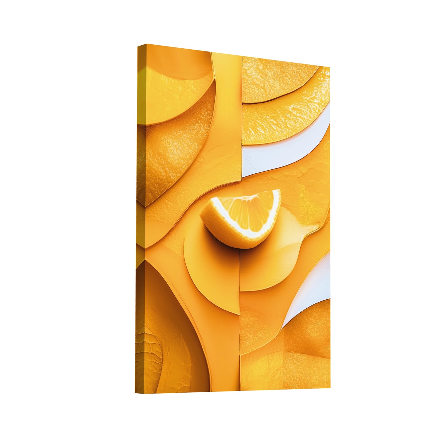Product Hero 3D WebP Tableau Jaune Citron : Géométrie Solaire - Art Virtuoso