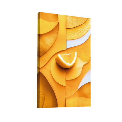 Product Hero 3D WebP Tableau Jaune Citron : Géométrie Solaire - Art Virtuoso