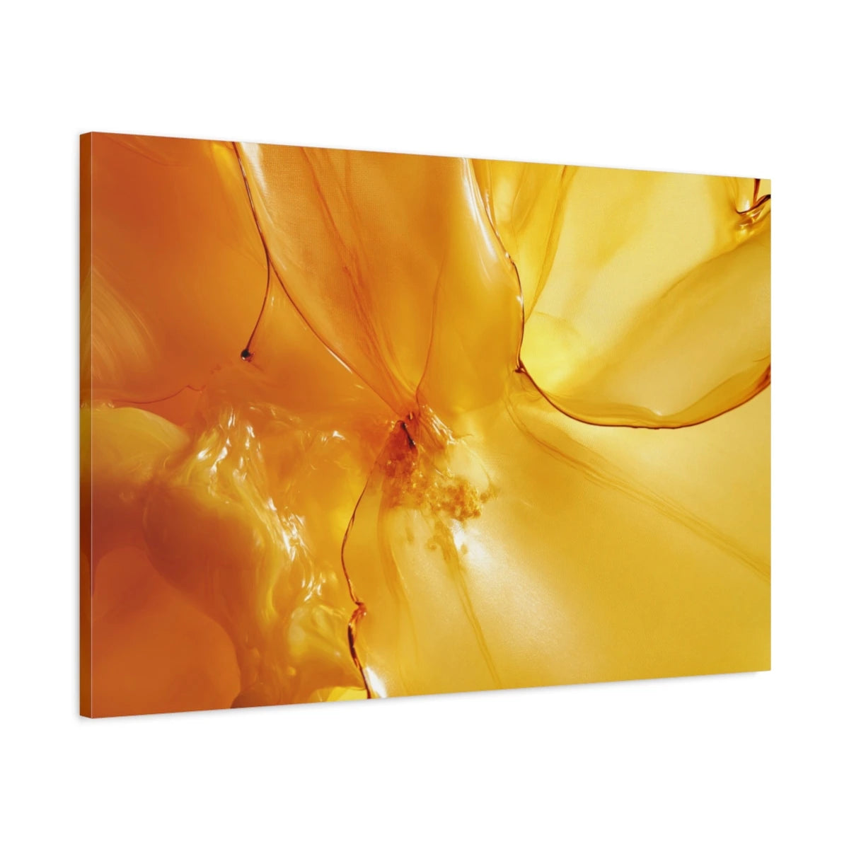 Tableau Abstrait Jaune Citron - Lumière Color Field - toile 3D avec bords imprimés - Art Virtuoso