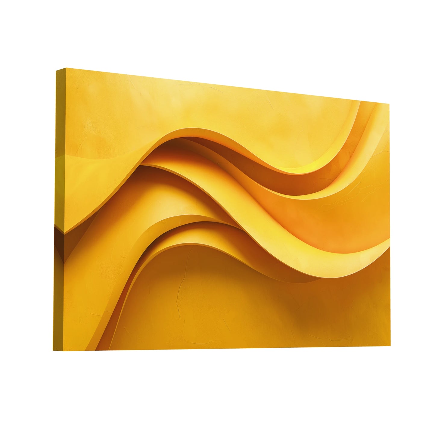 Product Hero 3D WebP Tableau Jaune Moutarde Abstrait - Art Virtuoso