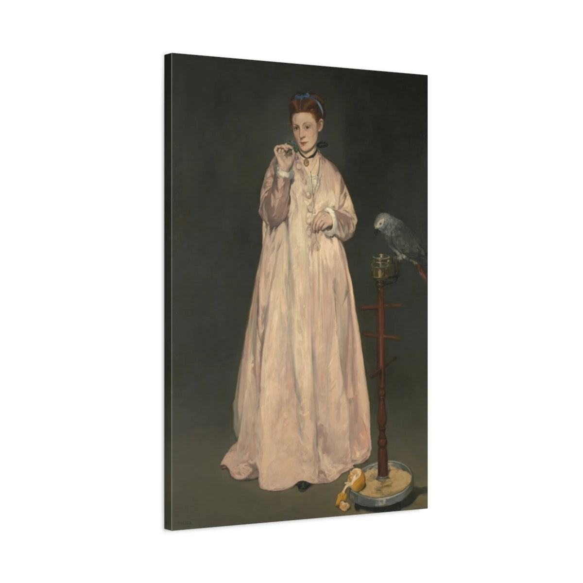 Tableau Jeune Dame en 1866 – Édouard Manet - toile 3D avec bords imprimés - Art Virtuoso