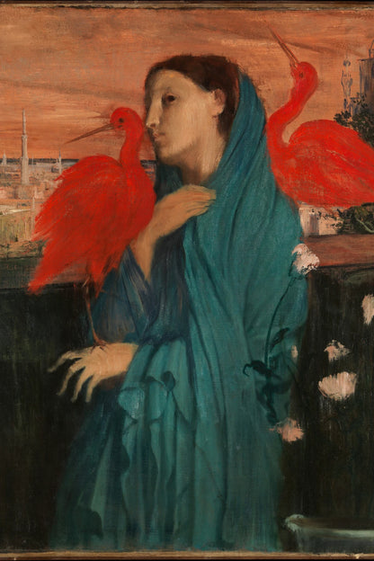 Tableau Jeune femme à l’ibis – Edgar Degas - impression sur toile, format M