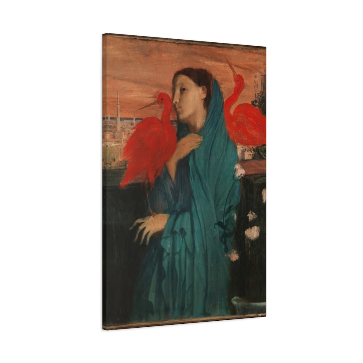 Tableau Jeune femme à l’ibis – Edgar Degas - toile 3D avec bords imprimés - Art Virtuoso