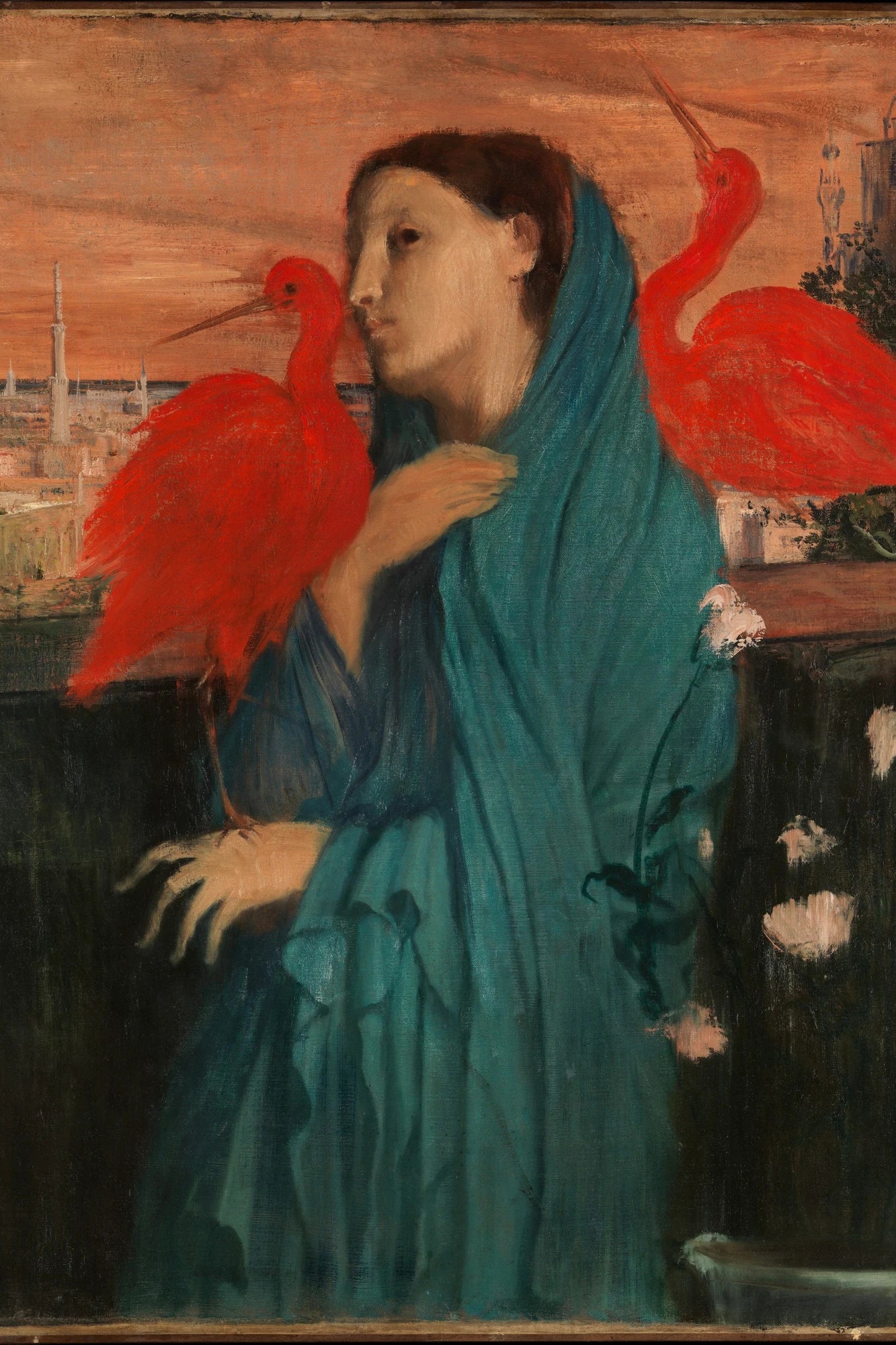 Tableau Jeune femme à l’ibis – Edgar Degas - impression sur toile, format XL