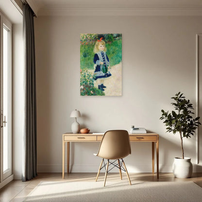 Tableau Jeune fille à l’arrosoir – Pierre-Auguste Renoir dans un bureau - Art Virtuoso
