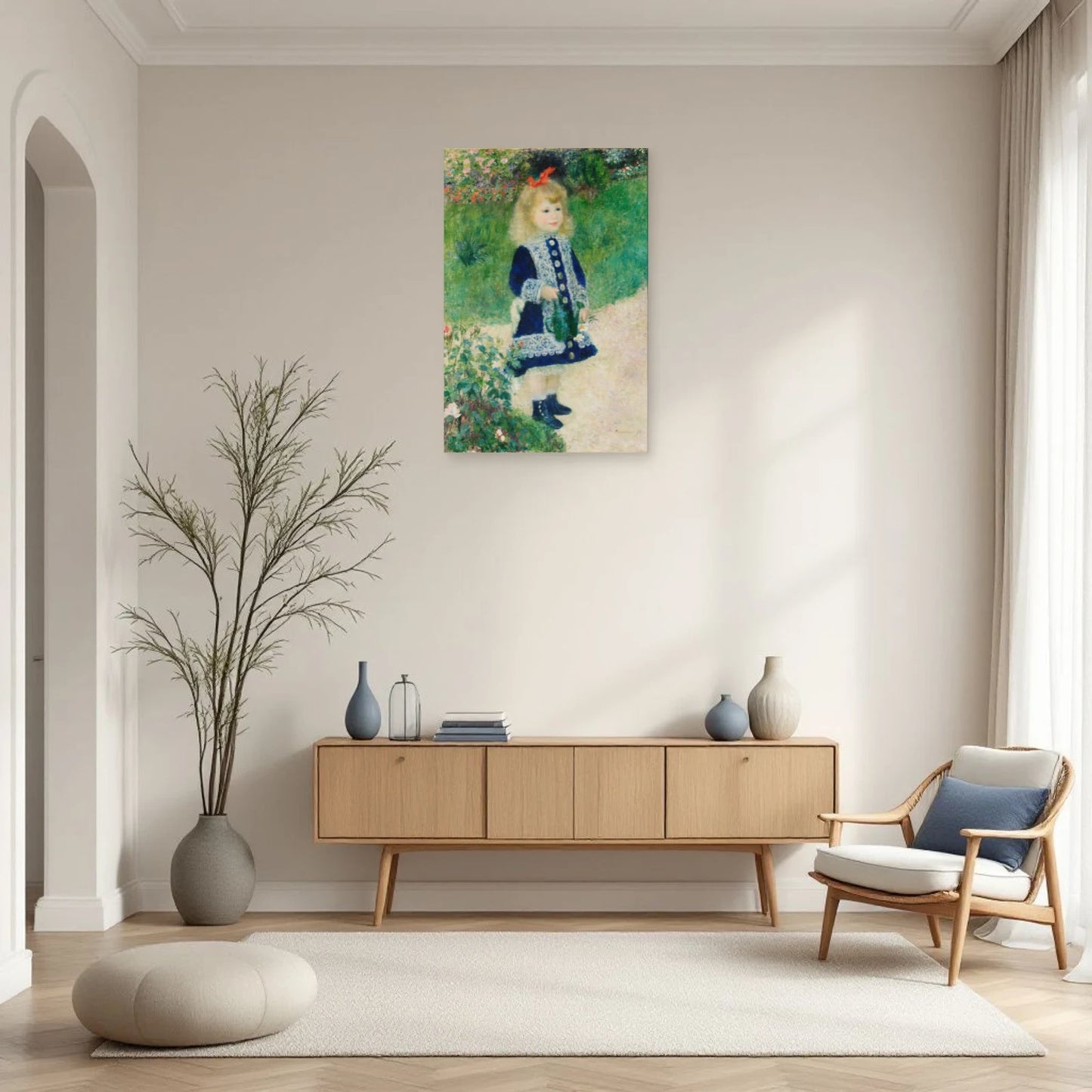 Tableau Jeune fille à l’arrosoir – Pierre-Auguste Renoir dans une entrée ou un couloir - Art Virtuoso