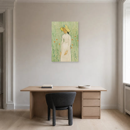 Tableau Jeune fille en blanc – Vincent van Gogh dans un bureau - Art Virtuoso