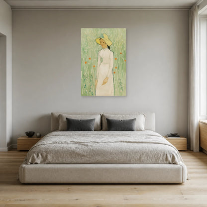 Tableau Jeune fille en blanc – Vincent van Gogh dans une chambre - Art Virtuoso