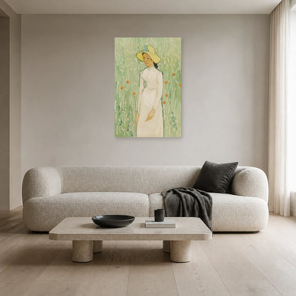 Tableau Jeune fille en blanc – Vincent van Gogh dans un salon - Art Virtuoso