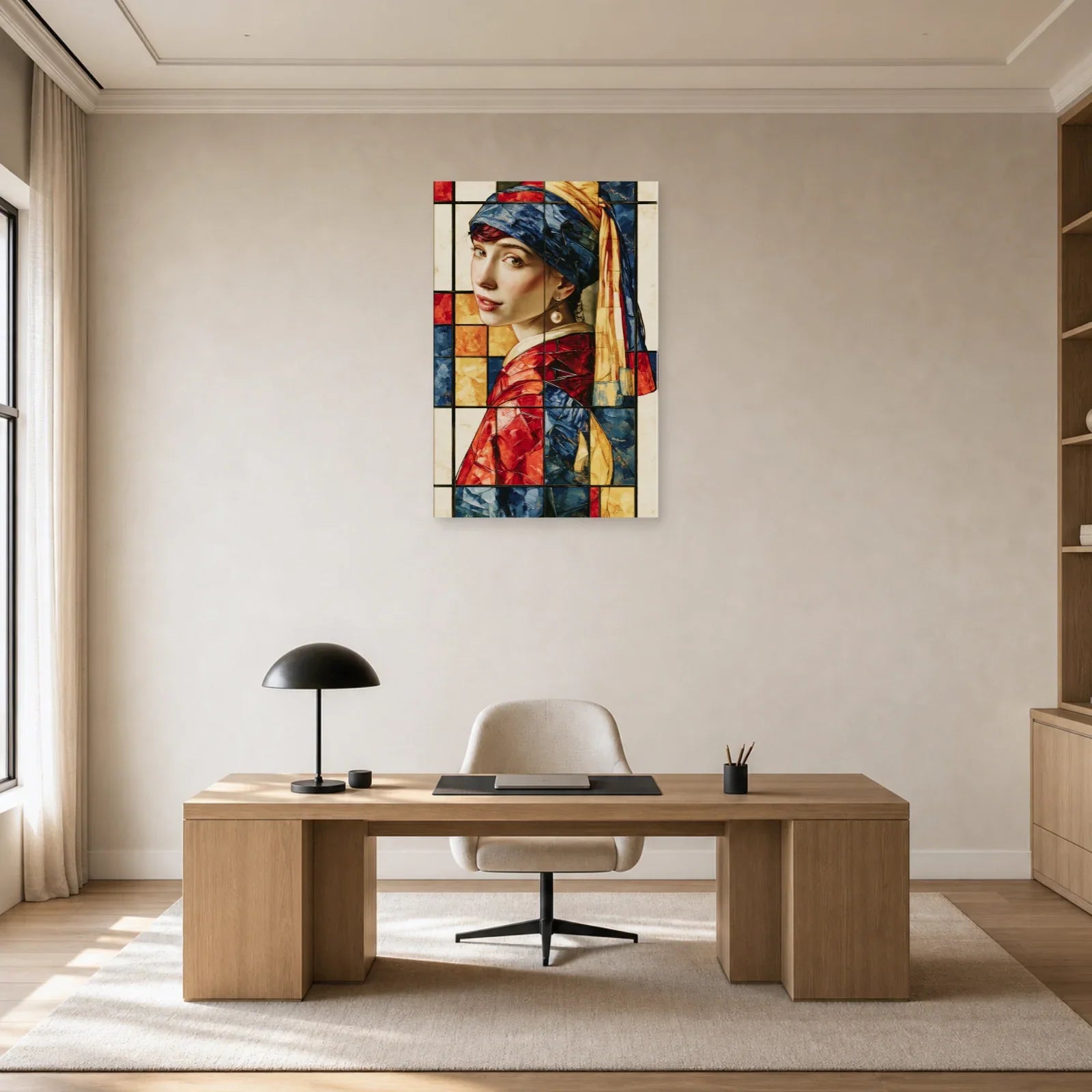 Tableau à grille primaire installé dans un bureau graphique