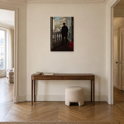 Tableau Jeune Homme à sa fenêtre de Caillebotte dans une entrée ou un couloir - Art Virtuoso