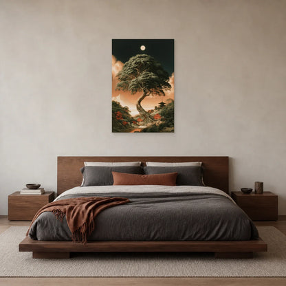 Tableau Jianmu Arbre Cosmique Chinois présenté dans une chambre - Art Virtuoso