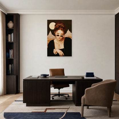 Portrait vintage au clair de lune installé dans un bureau