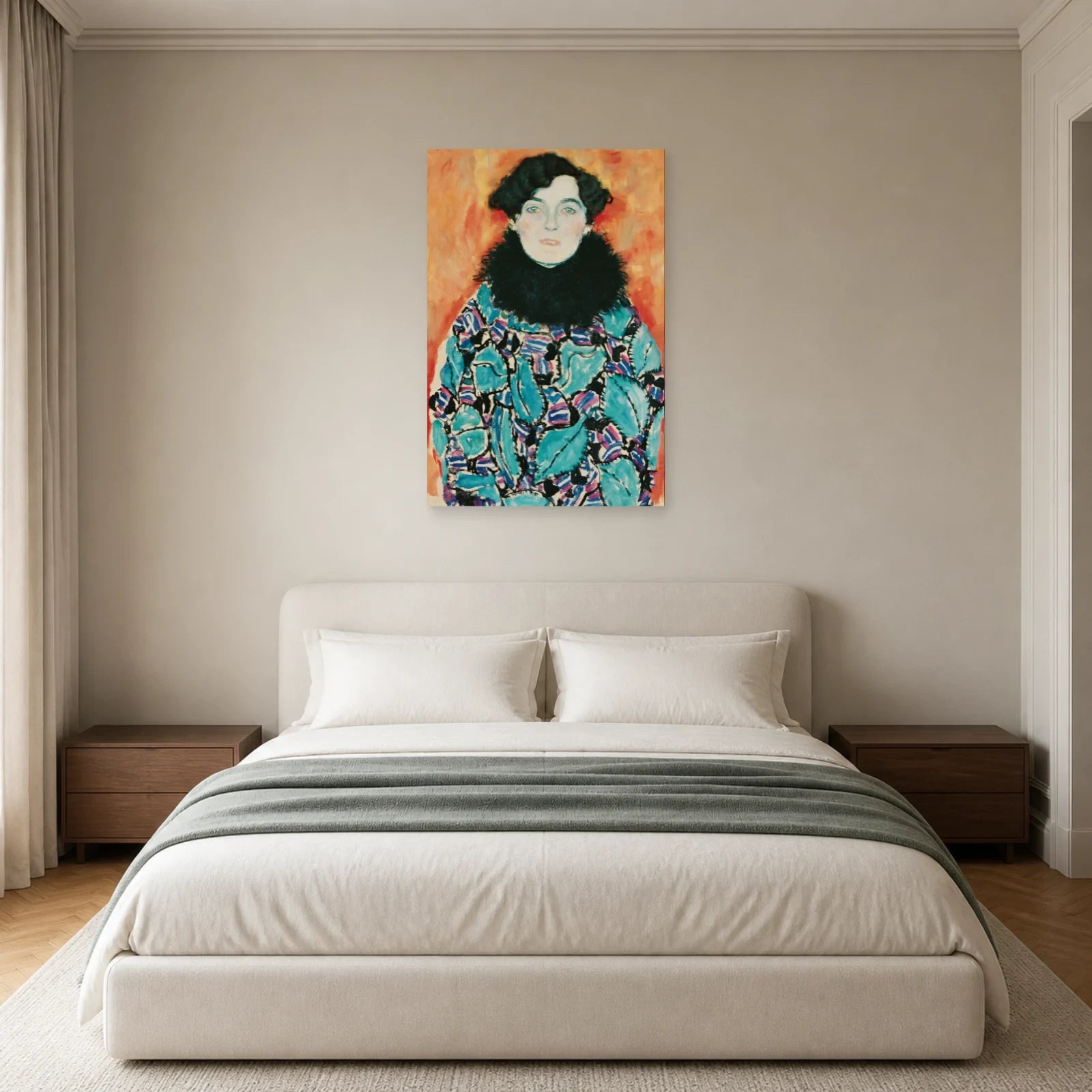 Tableau Johanna Staude – Gustav Klimt dans une chambre - Art Virtuoso